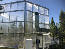 A research enclosure at the Oak Ridge National Laboratory's SPRUCE facility in northern Minnesota. (Photo Joel Kostka) A research enclosure at the Oak Ridge National Laboratory's SPRUCE facility in northern Minnesota. (Photo Joel Kostka)